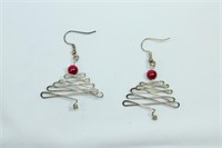 Pair of Triangle Wire Hook Earrings