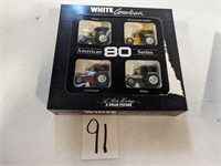 4- 1/64 Scale Tractor Set White American 80 Series