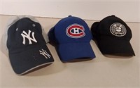 Three Hats Incl. Montreal Canadiens