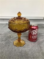 Amber Compote Candy Dish