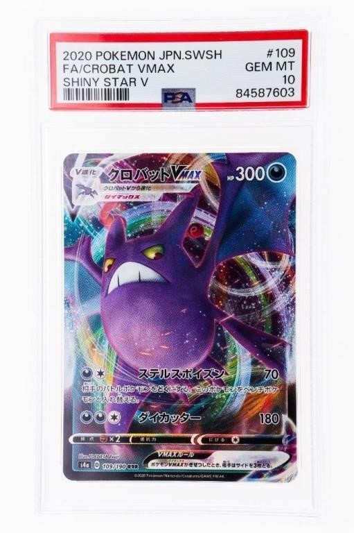 POKƒMON SHINY STAR V CROBAT VMAX 109/190 PSA 10 JA