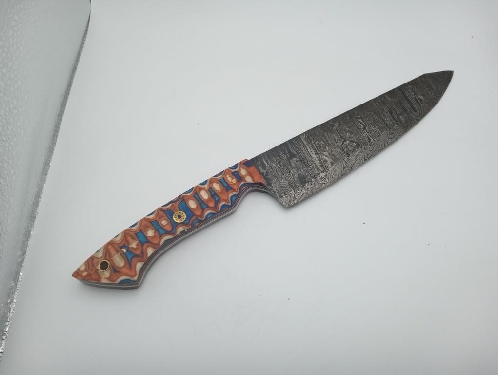 Hunting Chef Knife Damascus Steel blade