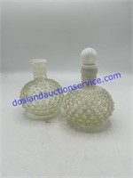 Vintage Milk Glass Hobnail Perfume Bottle