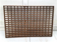 LARGE WOODEN GRATE LIKE PIECE.