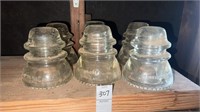 6 Glass Insulators