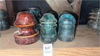 6 Glass Insulators