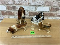Bassett Hound figurines with