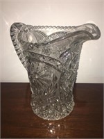 Heavy Ornate Glasss Pitcher