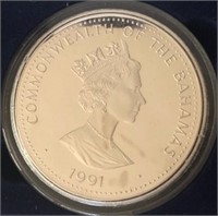 L - 1991 DISCOVERY OF NEW WORLD SILVER $25 COIN