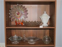 Group of Clear Glassware - also a Milk Glass