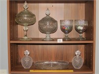 Group of Clear Glassware - including (2) Pedestal