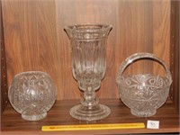 Group of Clear Glassware - (2) pieces do appear