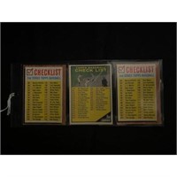 (3) Vintage Baseball Checklists Unchecked