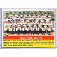 Crease Free 1956 Topps Ny Giants Team Card