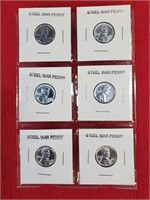 (6) Steel War Pennies