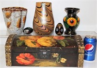 Decor - Most Hand Painted, Vases, Eggs, Chest