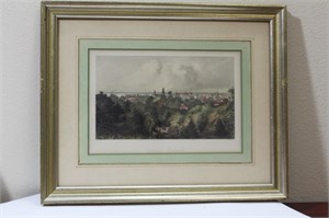 A Framed Engraving of the City of Milwaukee