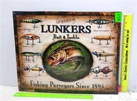 Get Hooked at Lunkers Tin Sign