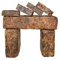 Raw African Black Soap 1 lb. Bar From Ghana