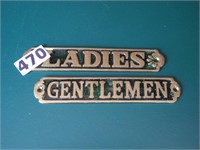 Brass Washroom Plaques