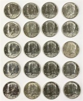 Lot of Twenty 1964 Kennedy Silver Halves.