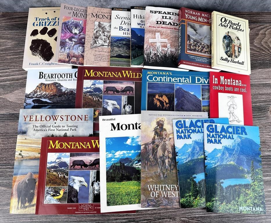 Collection of Montana Historical Outdoors Books
