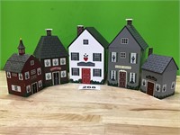 Canister Village Houses lot of 5