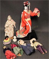 Miscellaneous Doll Group. Native American. Asian