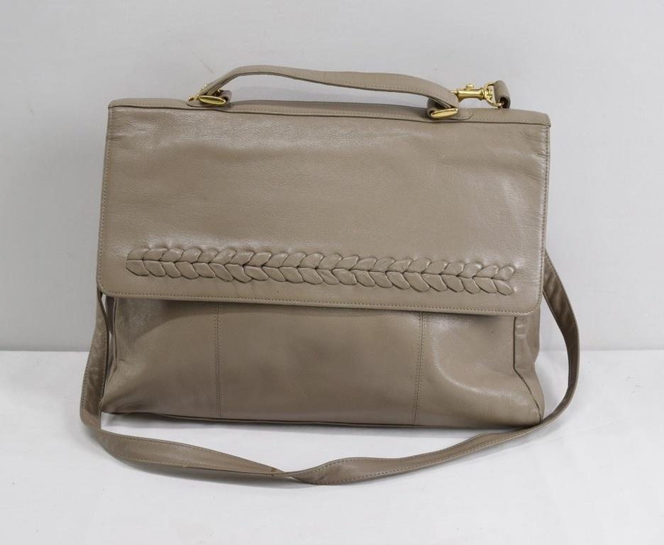 Bruce Alan Leather Hand Bag / Purse 10" x 12"