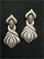 Vintage Pair of Silver 925 Pierced Earrings