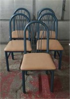 (5) Matching Padded Metal Chairs