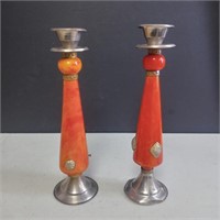 Pair of Berber Moroccan Candle Holders