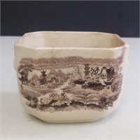 Antique English Transferware Vessel, Embossed Mark