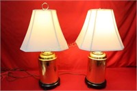 Brass Table Lamps 2pc lot Approx. 24" tall