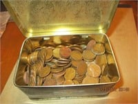 Huge Lot of Lincoln Head Cents w/ Tin Box