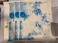 SET OF 4 BLUE NUDE THEMED PRINTS