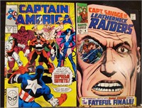 Comics - Captain America #353 & Capt. Savage #4