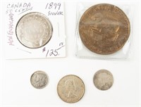 Coin Silver Mix of Canadian+German Coins