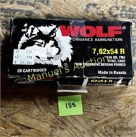 1 BOX WOLF 7.62 X 54MM