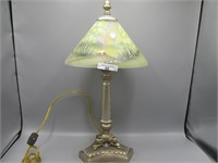 Fenton HP Dresser lamp w/ HP winter scene