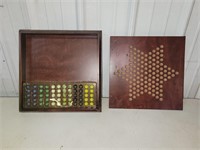 wooden chinese checker board