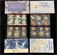 1997 & 1998 US Mint Uncirculated Coin Sets