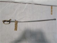 Vintage Ceremony Sword & Scabbard Oriental Paper