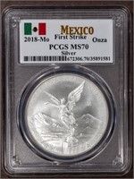 2018 MEXICO LIBERTAD MS70 PCGS PERFECT 70