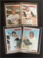 (4) 1971 Topps Baseball Stars- Clemente, Mays, etc