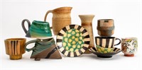 Studio Art Pottery Tableware Pieces, 10