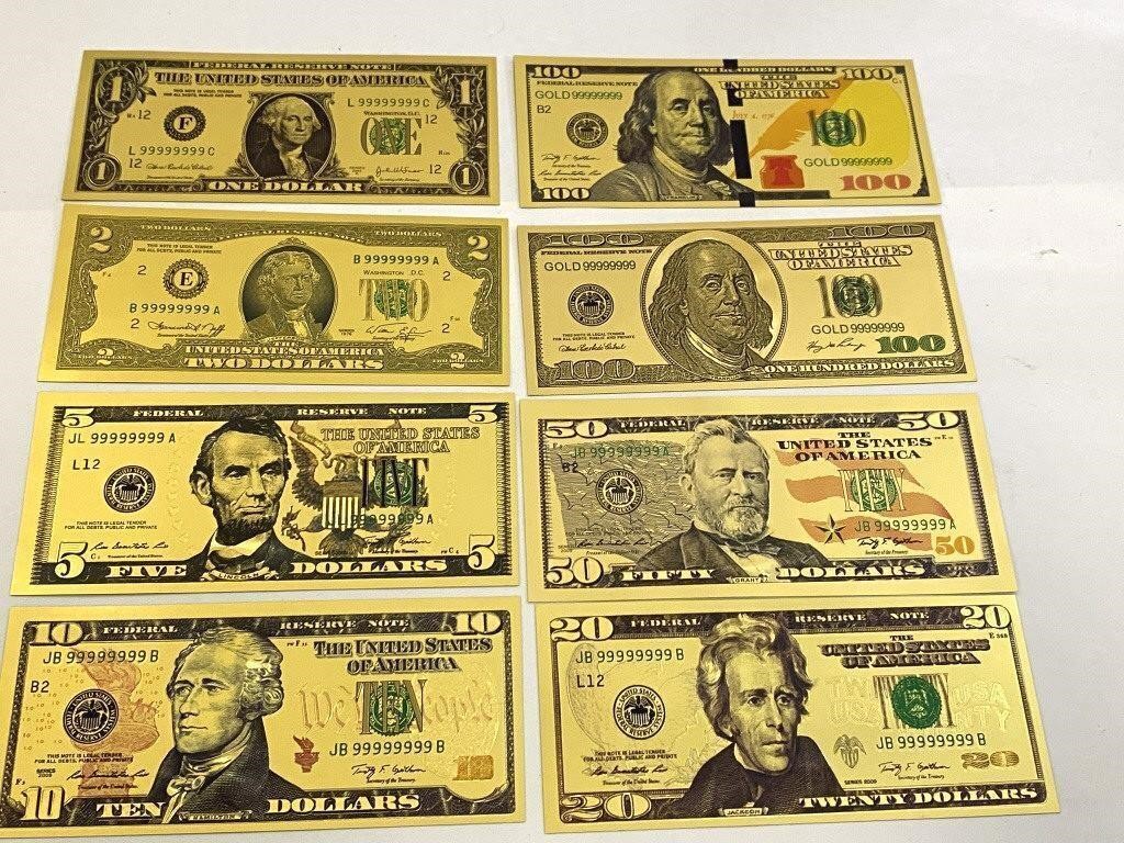 Gold Plated Bill Collection