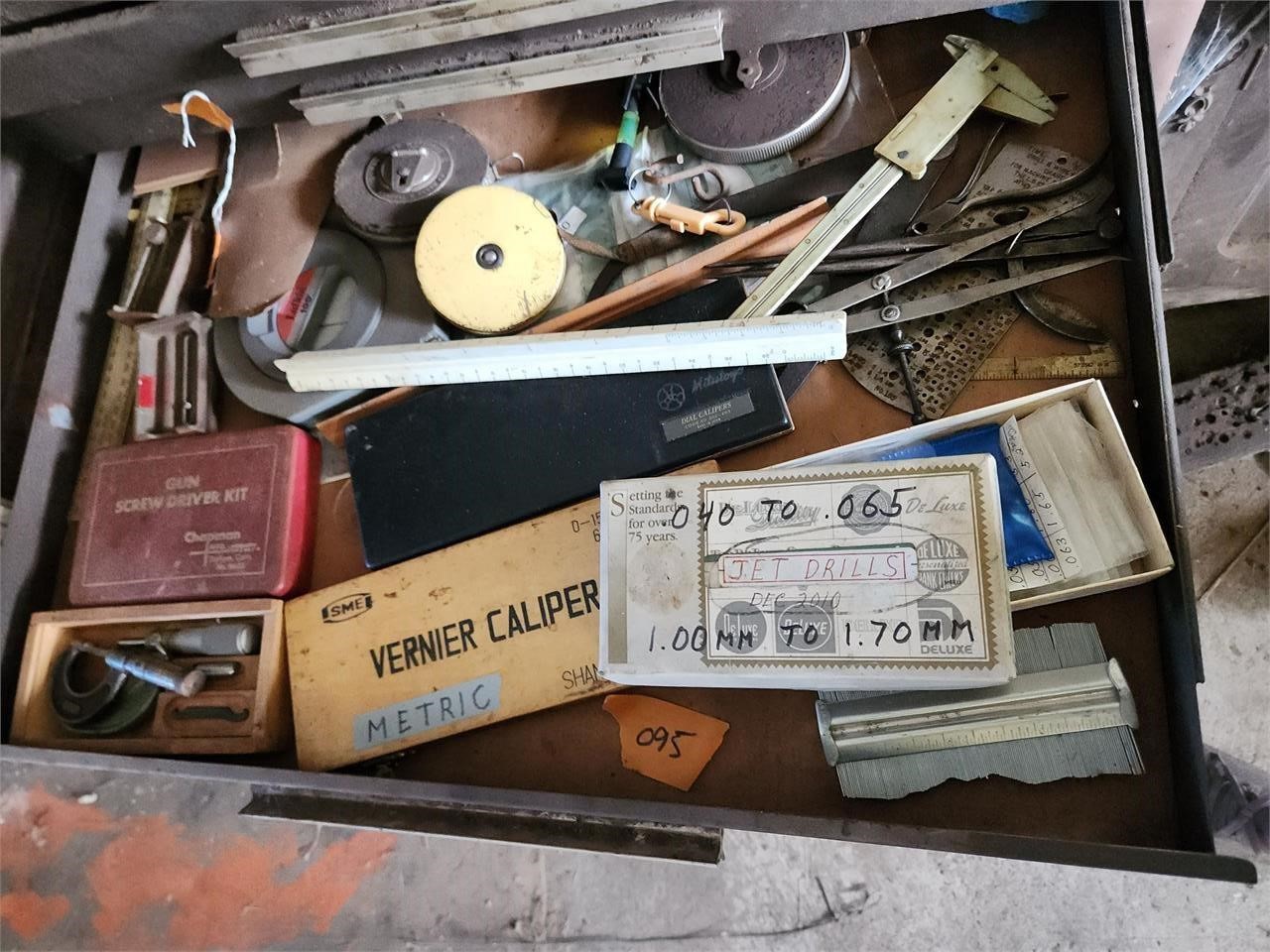 Calipers etc  drawer contents