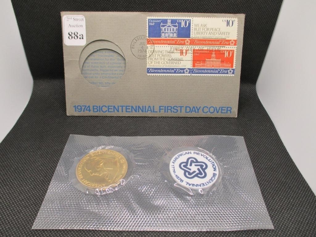 1974 Bicentennial 1st Day Cover & Medallion