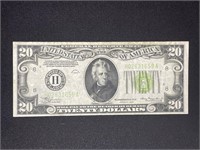 SERIES 1934 LIGHT GREEN SEAL $20